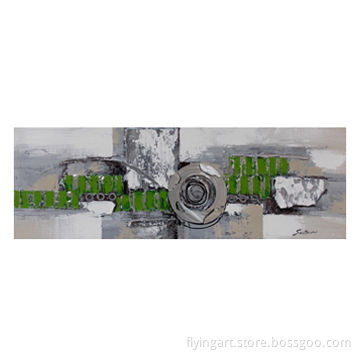 Oil painting canvas/colorful design with nature wood stretcher, hook and screw